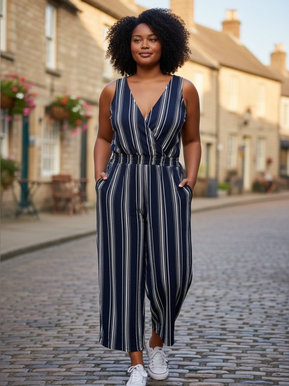 Lascana cropped jumpsuit, size 14, soft, stretchy material, comfortable